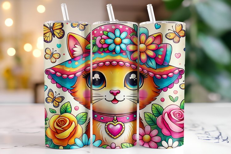Cat Tumbler Wrap | Sublimation | Tumblers