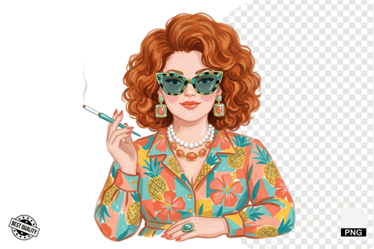 Summer 1950 Girls Clipart example image 1