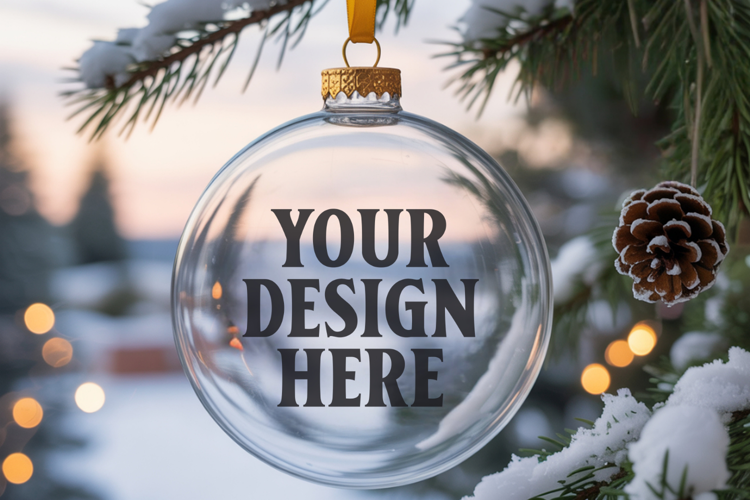 Acrylic Christmas Ornament Mockups , acrylic blank mockup
