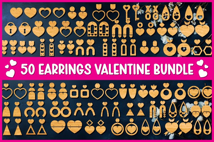 Heart Earrings Svg Image 23