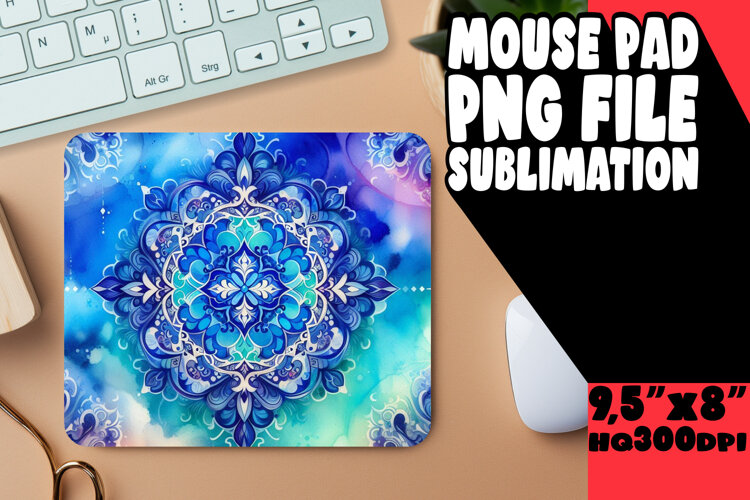 Blissful Mouse Pad Design Ideas, Watercolor Patter example image 1