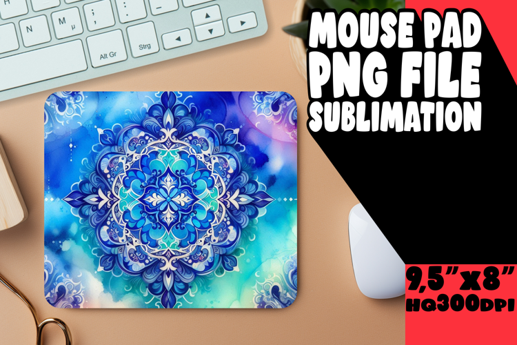 Blissful Mouse Pad Design Ideas, Watercolor Patter