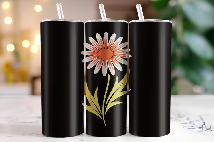 Flowers Tumbler Wrap | Sublimation | Tumblers example image 1