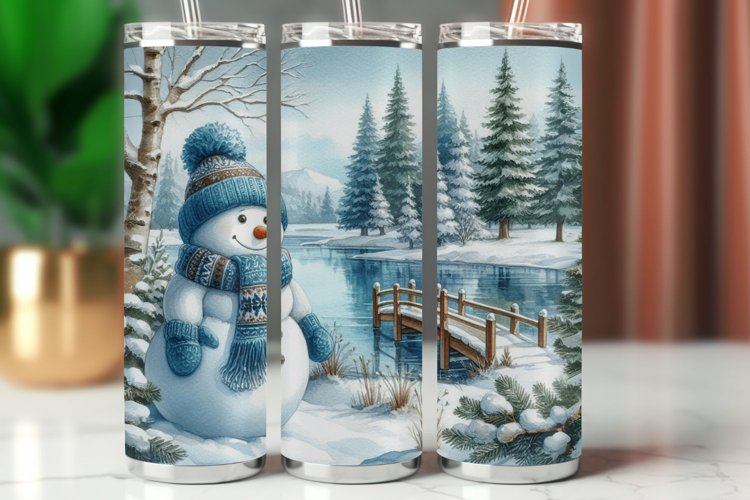 Tumbler Wrap 20 oz - christmas snowman