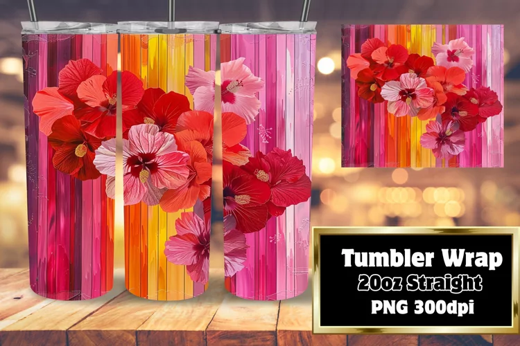 Whimsical Stripe and Petal Tumbler Patterns