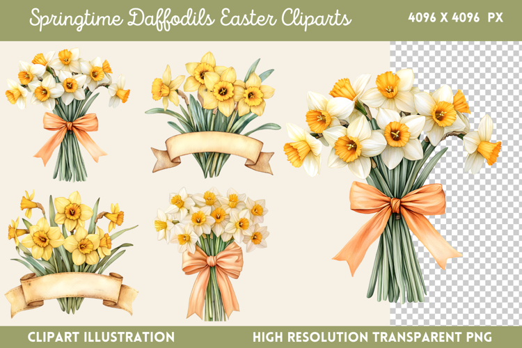 Daffodils Clipart Image 20