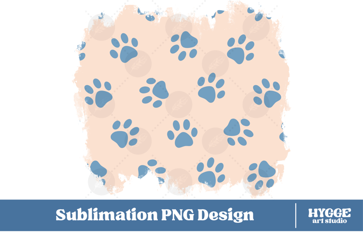 American 4th of July Cat Dog Paw Background Png Sublimation