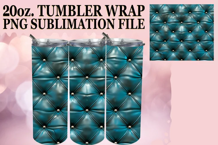 3D Texture Design Tumbler Wrap PNG, 20oz