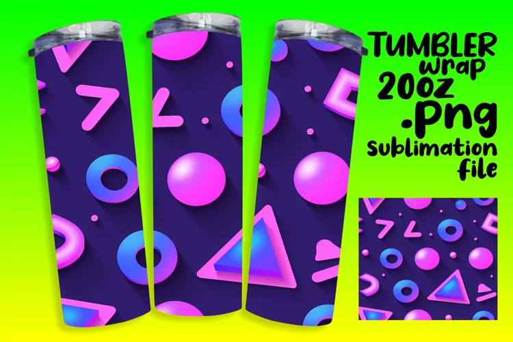 Abstract Neon Delight Tumblers 20oz