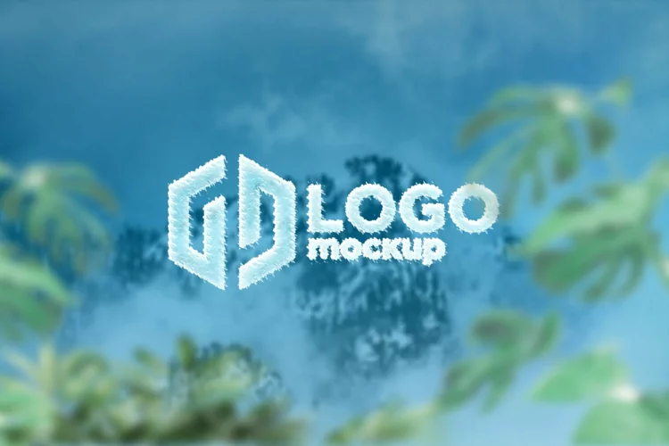 Frozen Logo Mockup Template