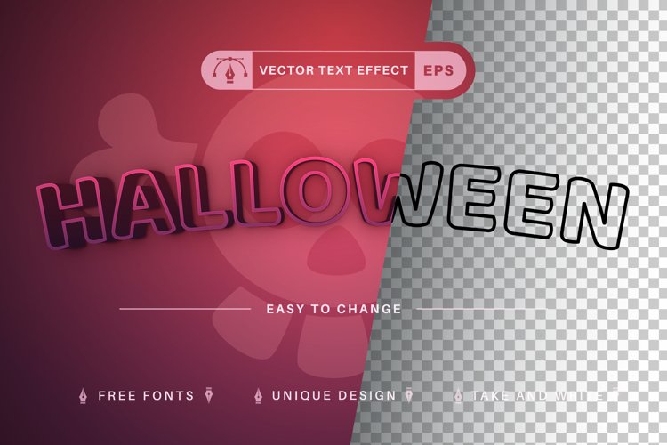 Halloween Stroke - Editable Text Effect, Font Style example image 1