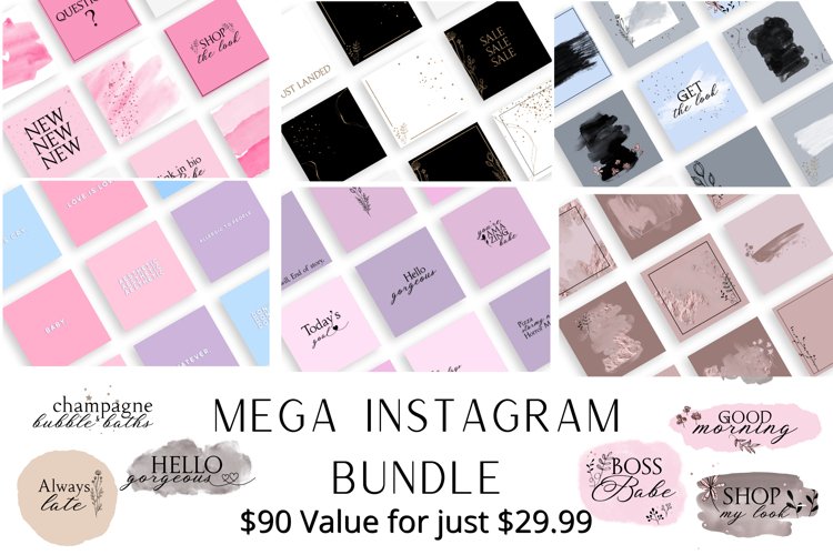 Mega Instagram Template/Story/Sticker Bundle! example image 1