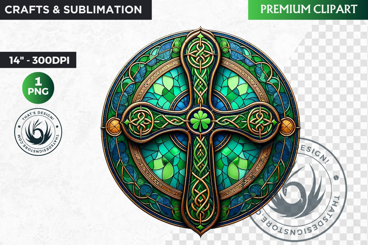 Stained glass St Patricks Day Clipart, Saint patricks day