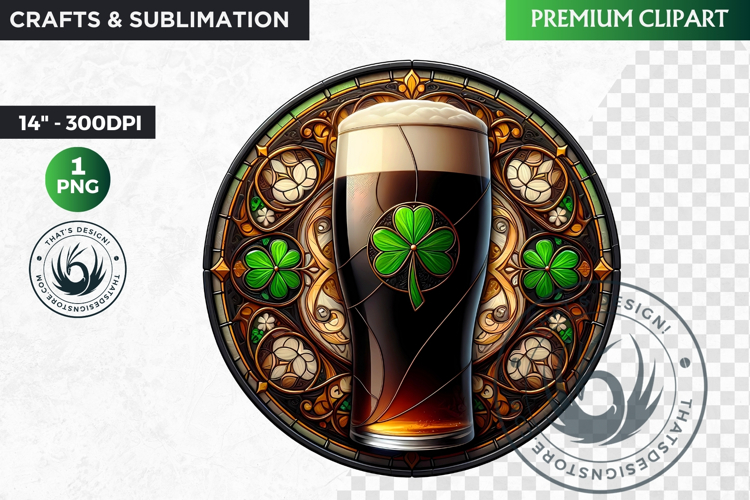 Stained glass St Patricks Day Clipart, Saint patricks day