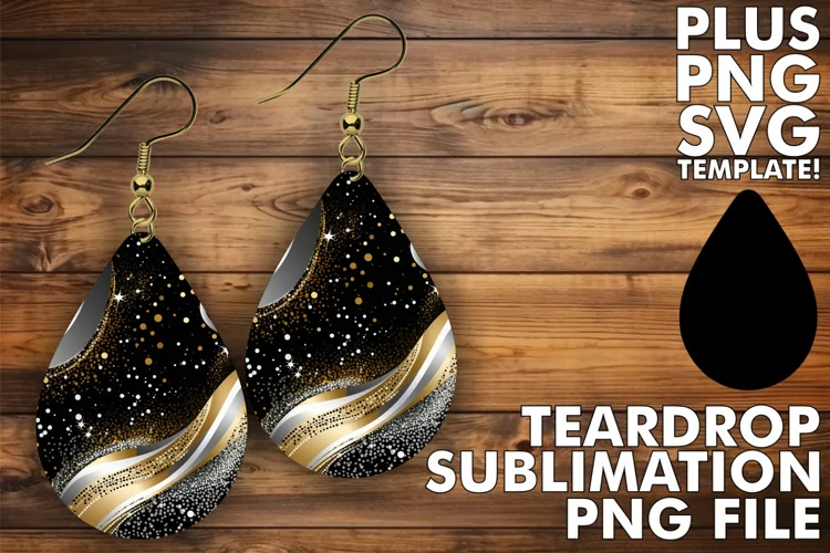 Radiant Sparkle: Glitter and Gold Dangle Earrings