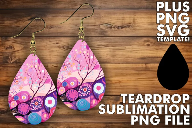 Splash of Colors: Vibrant Teardrop Sublimations