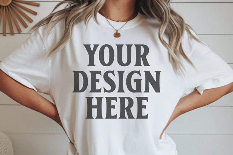White Tshirt Mockup Image 24