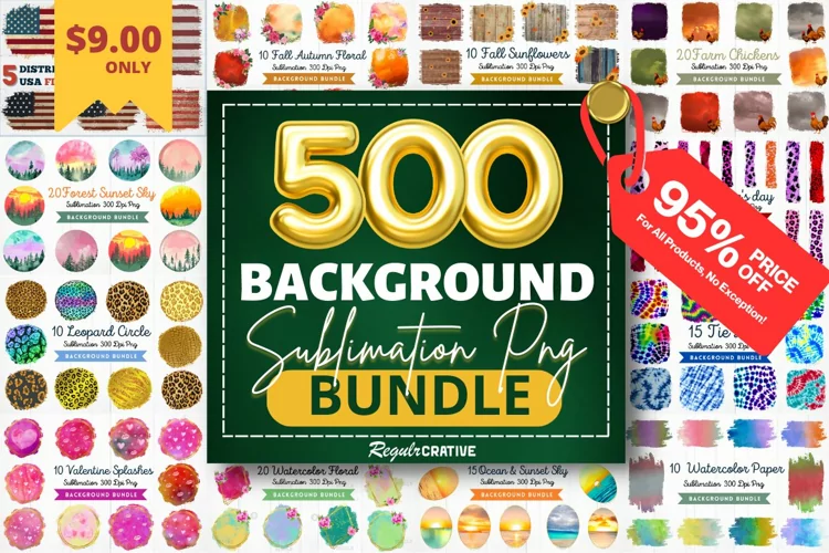 500 MEGA BACKGROUND PNG Bundle - Mega Sublimation Bundle