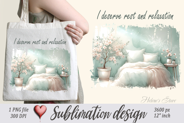 Pastel design with Inspiring quote tote bag sublimation png