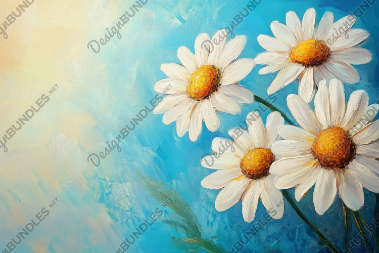 Watercolor Daisy Painting Background Wallpaper
