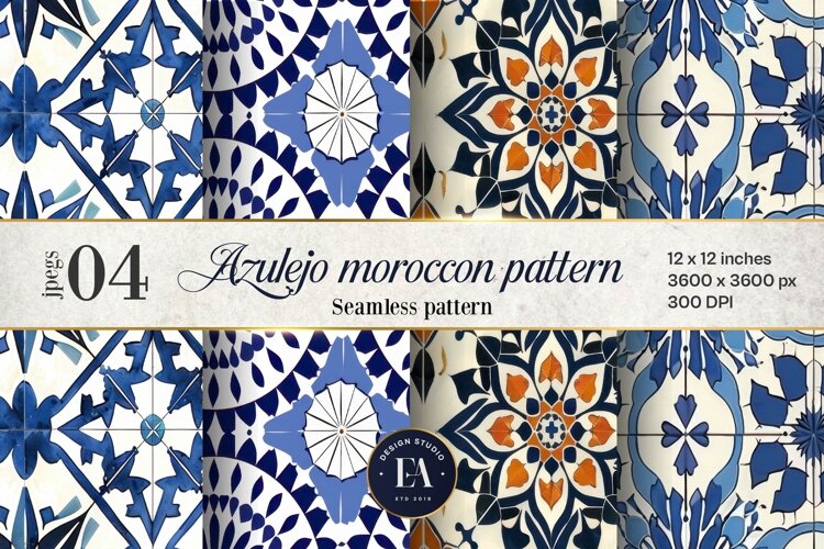 Azulejo Tile Pattern | Moroccan Traditional tiles example image 1