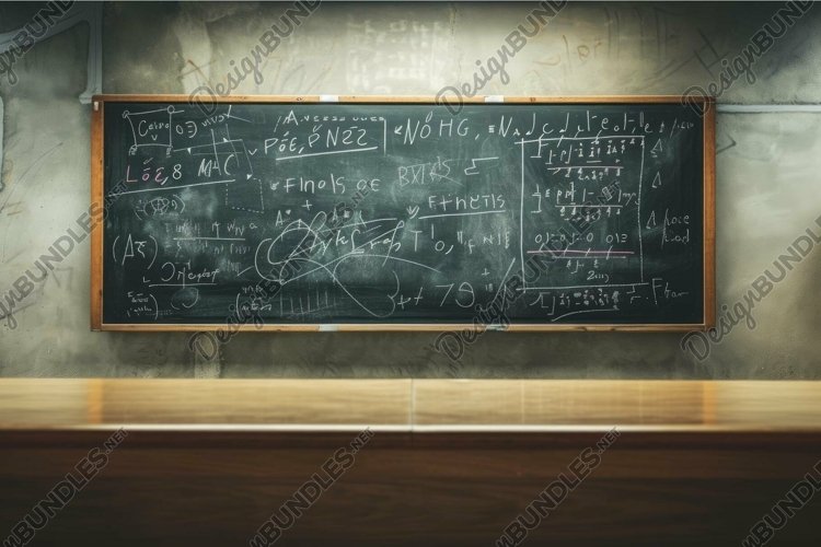 Abstract Blackboard scientific formulas. Generate Ai