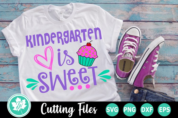 Kindergarten is Sweet - A School SVG Cut File example image 1