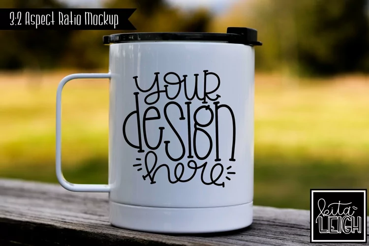 White Stainless Steel Mug Mockup | Stylized Photo
