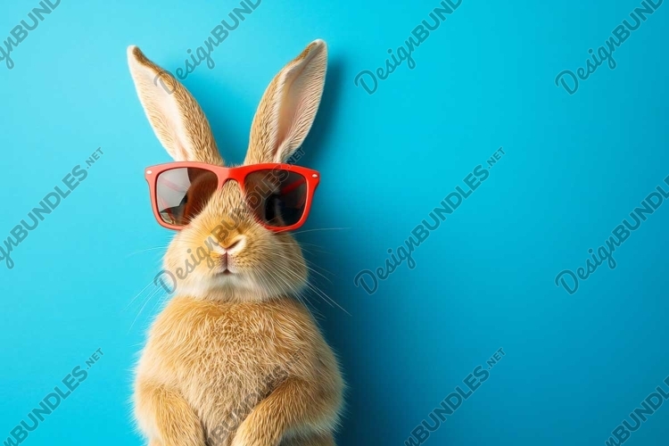 funny bunny with glasses