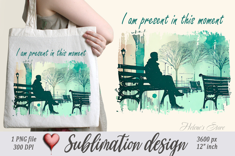 Pastel design with Inspiring quote tote bag sublimation png