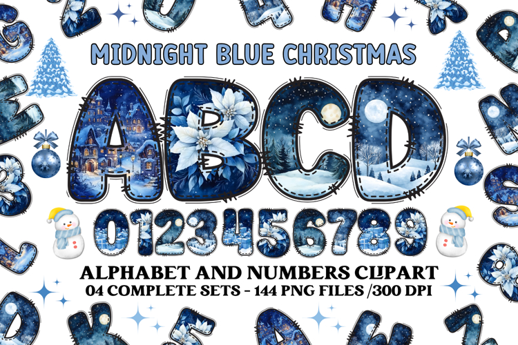 Christmas Alphabet png clipart, christmas doodle letters