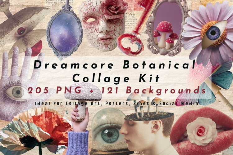 Vintage Odyssey Collage Kit - 369 high-quality elements