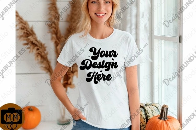 White Tshirt Mockup Image 5