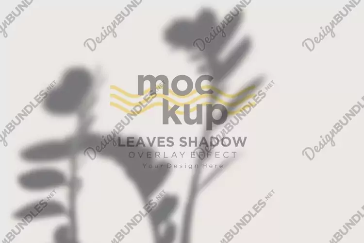 Leaves Shadow Overlay Effect Mockup