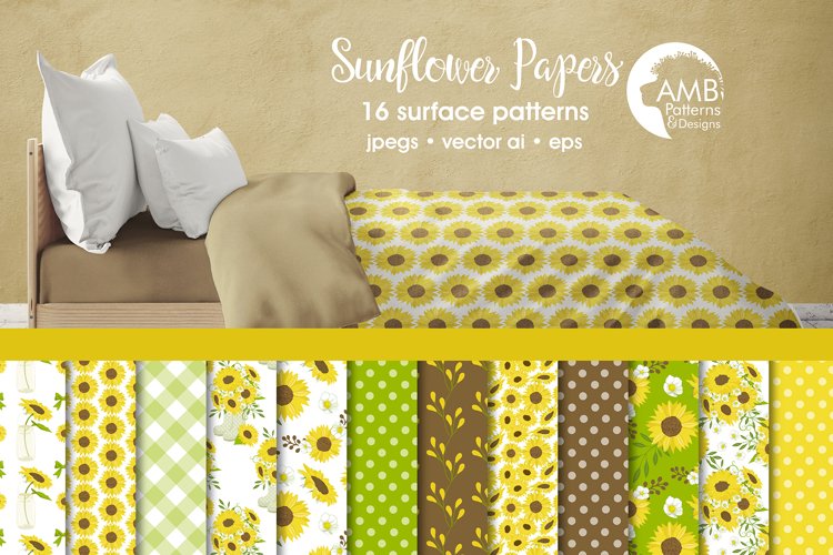 Sunflower Surface Patterns, Sunflower Papers, AMB-1428
