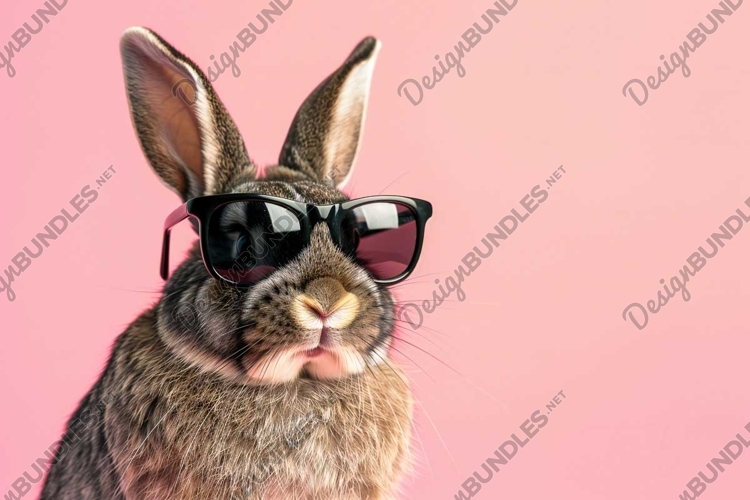 funny bunny with glasses