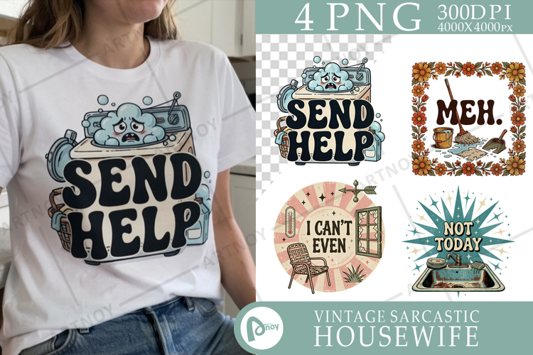 50s Sarcastic Domestic Burnout Design