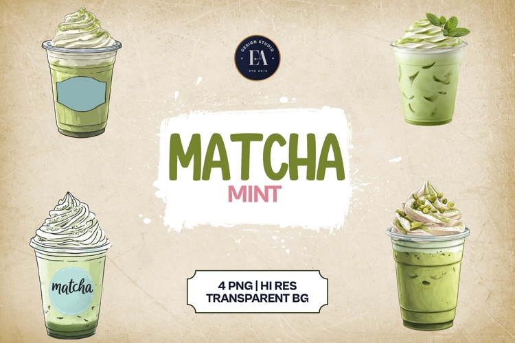 Mint Matcha Clipart 4 PNG