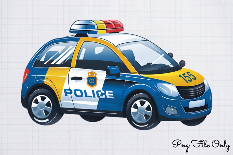 Watercolor Cute Police Clipart PNG