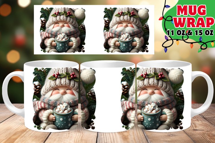 GNOME XMAS WONDER 11OZ 15OZ MUG WRAP
