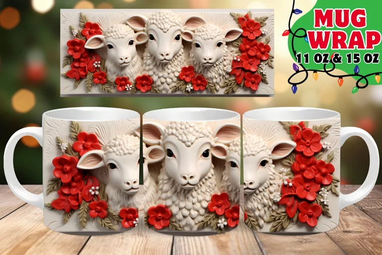 3D Christmas Glacial Dream Mug, 11oz & 15oz