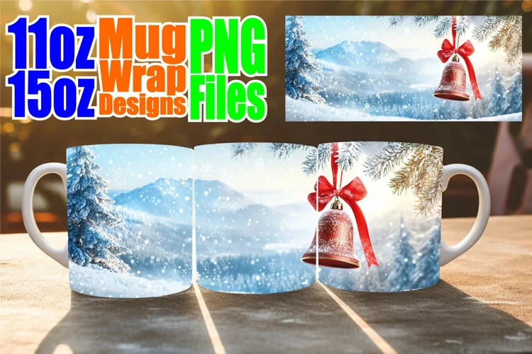 Pure joy sublimation mug wrap, Winter
