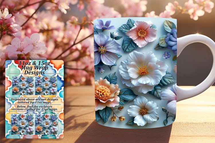 Enchanting 3D Floral Mug Array example image 1