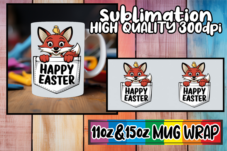 Unique memories 11oz 15oz sublimation wrap, Easter Animals