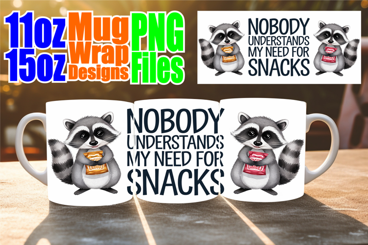 Splendid views 11oz 15oz mug wrap, Funny Animals