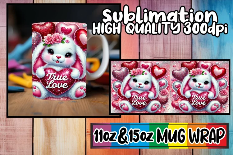Cheerful days 11oz 15oz sublimation wrap, Valentines