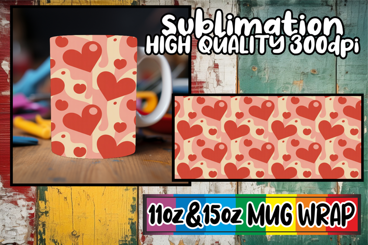 Luminous moments 11oz 15oz sublimation wrap, Valentine's Pat