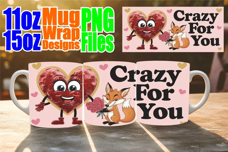 Cheerful days 11oz 15oz sublimation wrap, Valentines