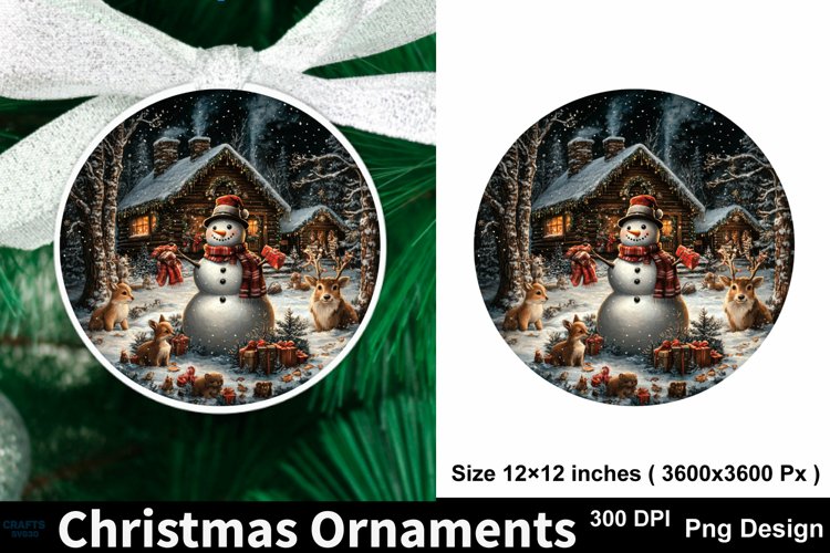 Round Christmas Ornament Svg Image 7