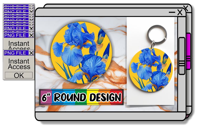 Blossom Bonanza Sublimation - Keychain & Car Coaster example image 1
